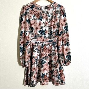 Floral Cottagecore Long Sleeve Dress, Shein, Size M